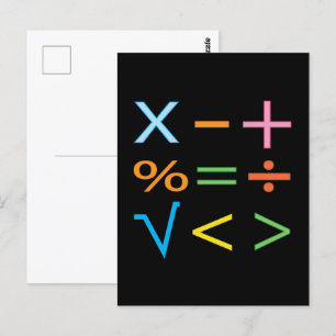 Cartão Postal Matemática Símbolo Matemático Matemática 
