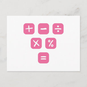 Cartão Postal Matemática Símbolos matemáticos Sinais matemáticos