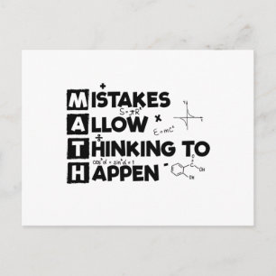 Cartão Postal Matemáticos   Presente de Matemática para Estuda