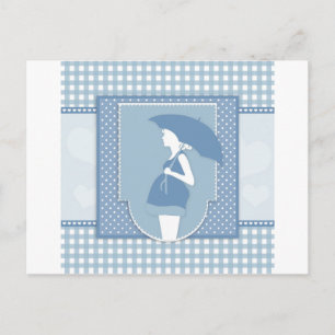 Cartão Postal maternidade azul