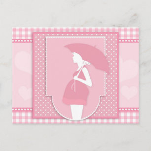 Cartão Postal maternidade cor-de-rosa