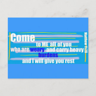 Cartão Postal Mateus 11:28