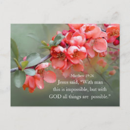 Cartão Postal Mateus 19:26 Com DEUS Todas as Coisas são Possívei