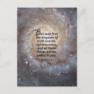 Cartão Postal Mateus 6:33