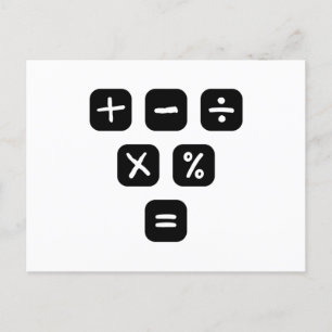 Cartão Postal Math Symbols mathematical Signs
