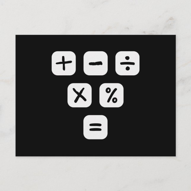 Cartão Postal Math Symbols mathematical Signs Maths (Frente)