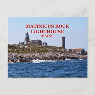 Cartão Postal Matinicus Rock Lighthouse, Cartão-postal Maine