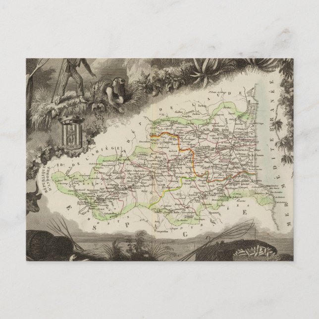Cartão Postal Mato de Pirenéus Orles (Frente)