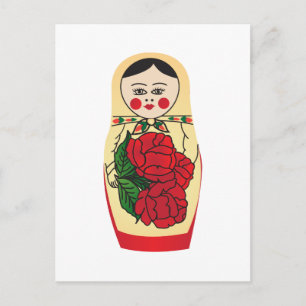 Cartão Postal Matrjoška doll