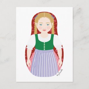 Cartão Postal Matryoshka Austríaco
