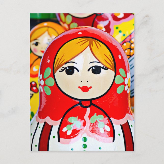 Cartão Postal Matryoshka Doll (Frente)