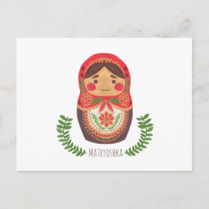 Cartão Postal Matryoshka Doll