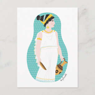 Cartão Postal Matryoshka Grego Antigo