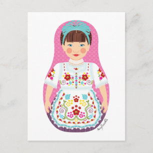 Cartão Postal Matryoshka Húngaro