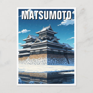 Cartão Postal Matsumoto Castle Japan Winter