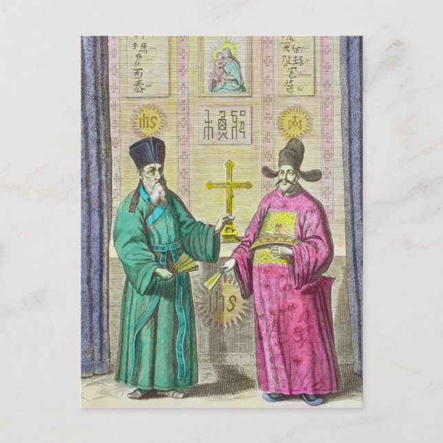 Cartão Postal Matteo Ricci e outro cristão (Frente)