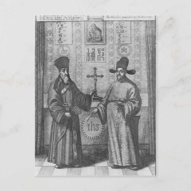 Cartão Postal Matteo Ricci e Paulus Li (Frente)