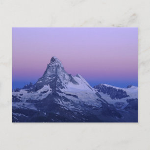 Cartão Postal Matterhorn ao amanhecer, Zermatt, Alpes Suíços,