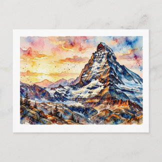 Cartão Postal Matterhorn ao Nascer do Sol,