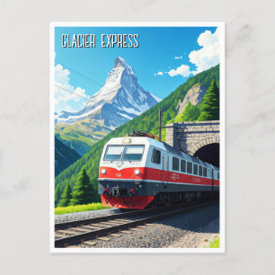 Cartão Postal Matterhorn da Suiça Expressa do Glaciar
