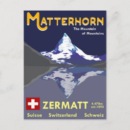 Cartão Postal Matterhorn, Zermatt, Suiça,