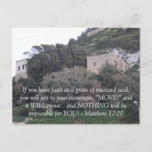 Cartão Postal Matthew 17:20