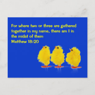 cartão postal matthew 18:20