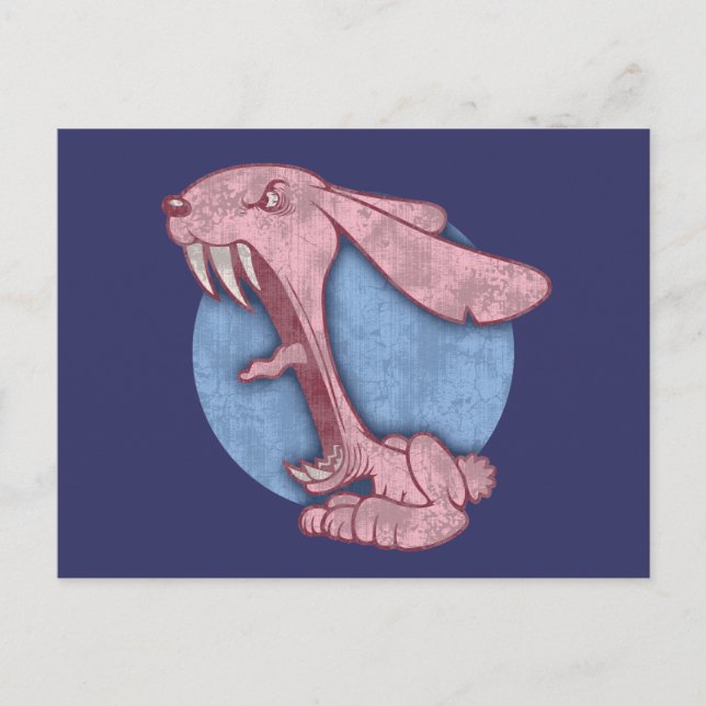 Cartão Postal Mau Bunny Rosa (Frente)