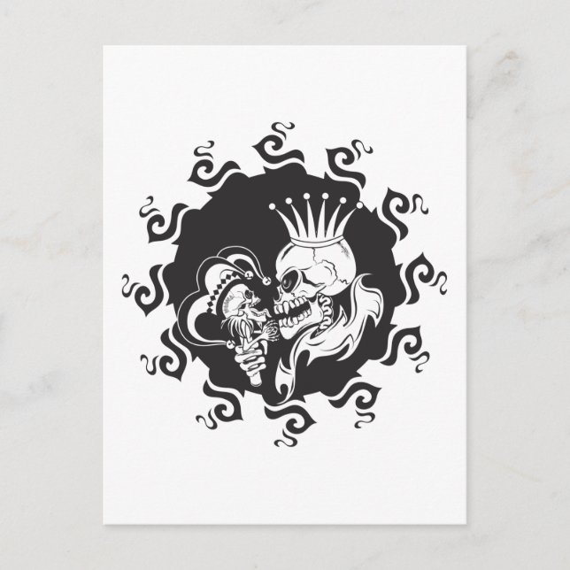 Cartão Postal Mau King Skull (Frente)