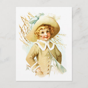 Cartão Postal Maud Humphrey: Primavera sob o Willow Catkin
