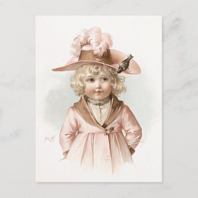 Cartão Postal Maud Humphrey's Autumn Girl (Frente)