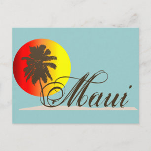 Cartão Postal Maui Hawaii Souvenir