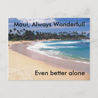 Cartão Postal Maui, Maui, sempre maravilhado, ainda melhor sozin