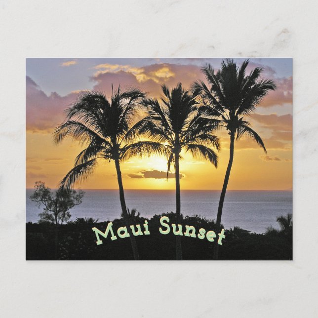 Cartão Postal Maui Sunset (Frente)