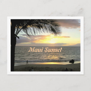 Cartão Postal Maui Sunset, Cartão-postal da Beach Walker