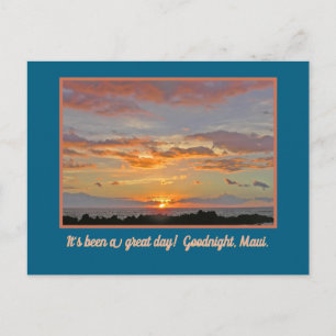 CARTÃO POSTAL MAUI SUNSET/FIM DE OUTRO EXCELENTE DIA EM MAUI