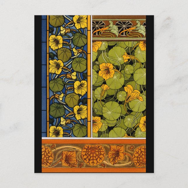 Cartão Postal Maurice Pillard ( dit Verneuil ) Arte Floral Nouve (Frente)