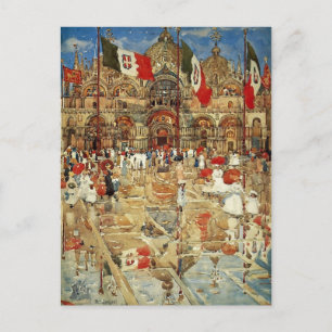 Cartão Postal Maurice Prendergast - Splash of Sunshine and Rain