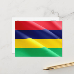 Cartão Postal Maurícia - Bandeira de Ondas -