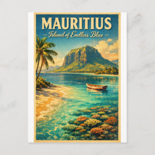 Cartão Postal MAURÍCIAS – Ilha de Azul Sem Fim