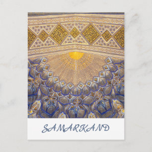 Cartão Postal Mausoléu de Timur em Samarcanda, Uzbequistão