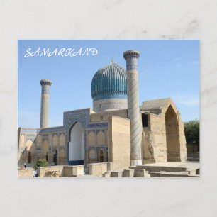 Cartão Postal Mausoléu de Timur em Samarkand, Uzbequistão