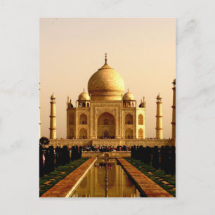 Cartão Postal mausoléu taj mahal agra uttar pradesh túmulo mesqu