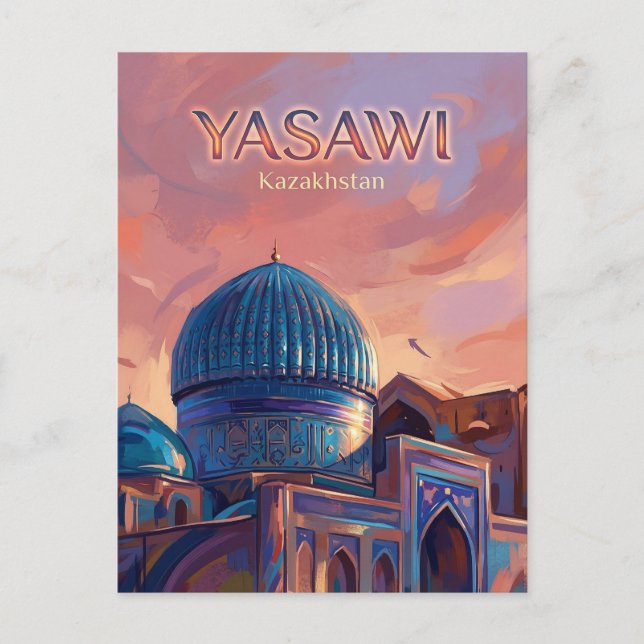 Cartão Postal Mausoleum of Khoja Ahmed Yasawi Kazakhstan (Frente)