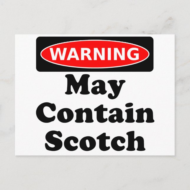 Cartão Postal May Contain Scotch (Frente)