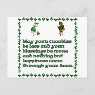 Cartão Postal May your troubles be less.