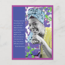 Cartão postal Maya Angelou