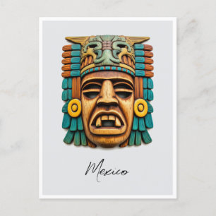 Cartão Postal Mayan Mask Viagem do México