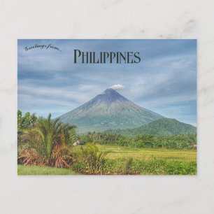 Cartão Postal Mayon Volcano Albay Filipinas