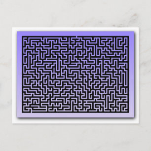 Cartão Postal Maze Azul Escuro